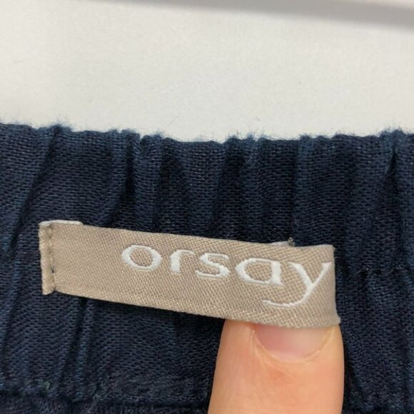 Orsay Navy blue drawstring waist trousers 3 pocket waist 30-32 - Picture 4 of 14